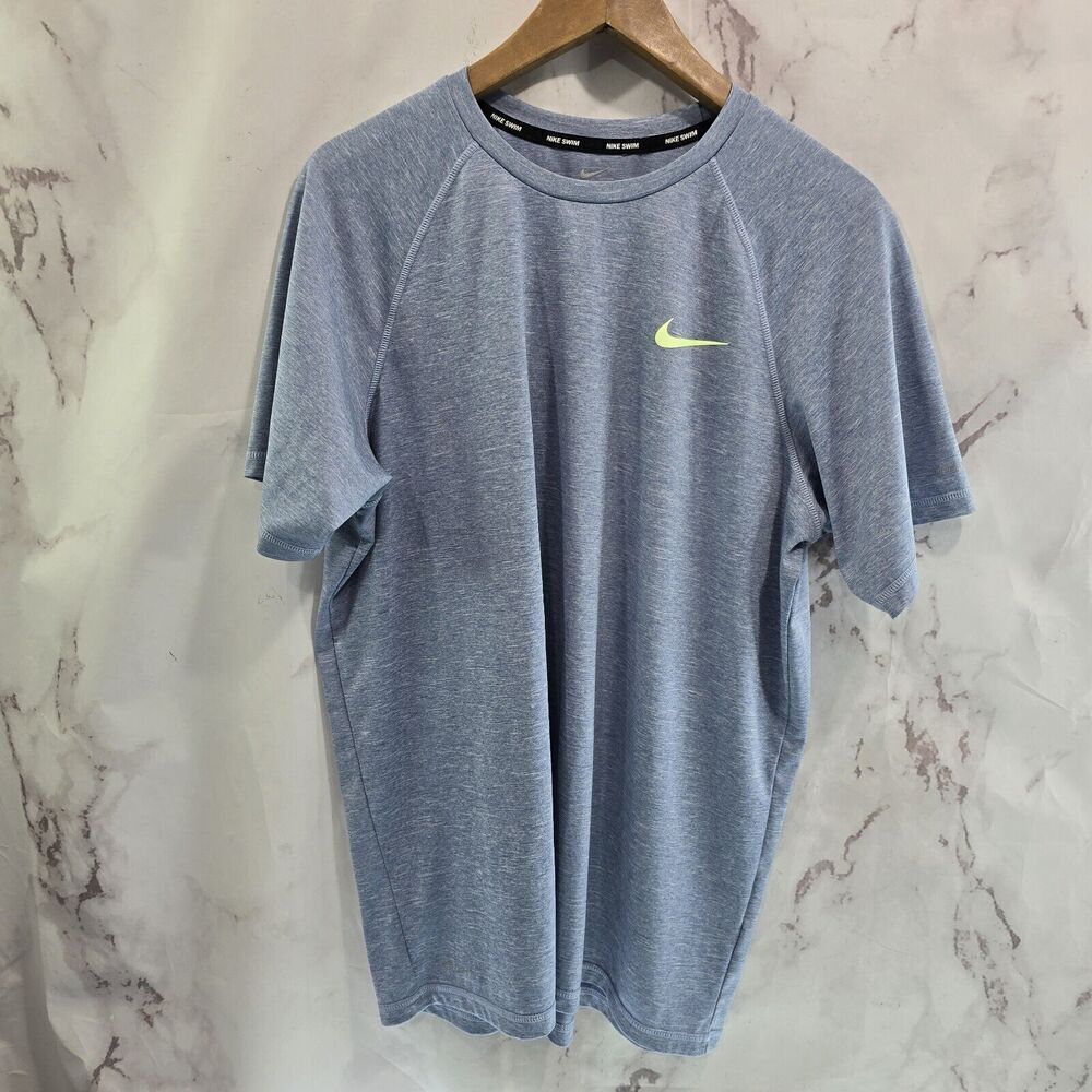 Nike Shirt Mens Large Dri Fit Light Blue Tech Short Sleeve Active UPF 40